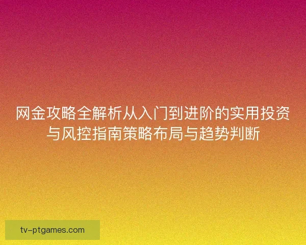 网金攻略全解析从入门到进阶的实用投资与风控指南策略布局与趋势判断